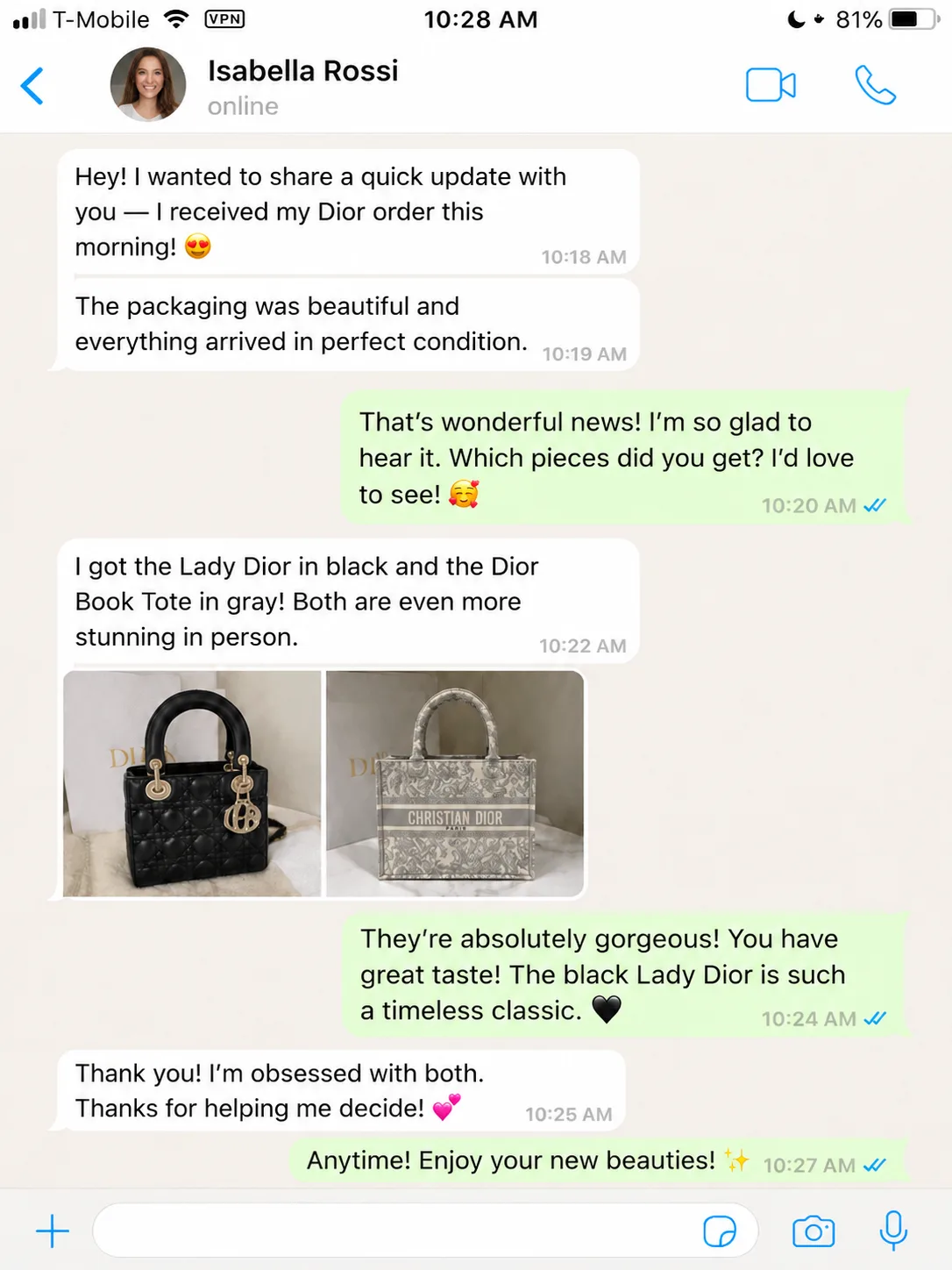 Neiman Marcu customer order and delivery photo