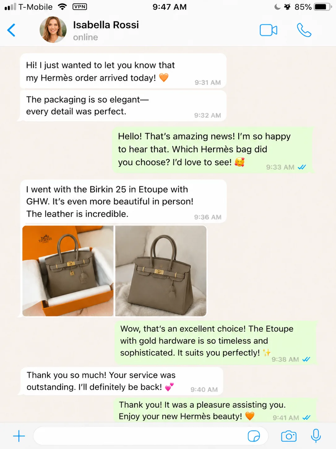 Neiman Marcu customer order and delivery photo