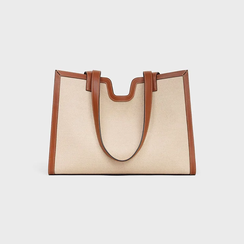 CABAS 16 IN TEXTILE AND CALFSKIN