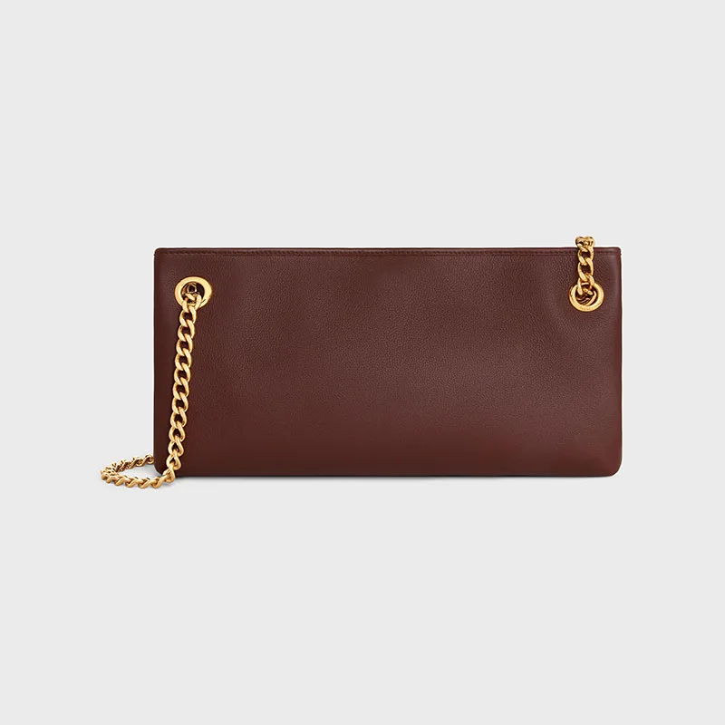 NEWSPAPER CHAIN BAG TRIOMPHE SOFT IN SUPPLE CALFSKIN