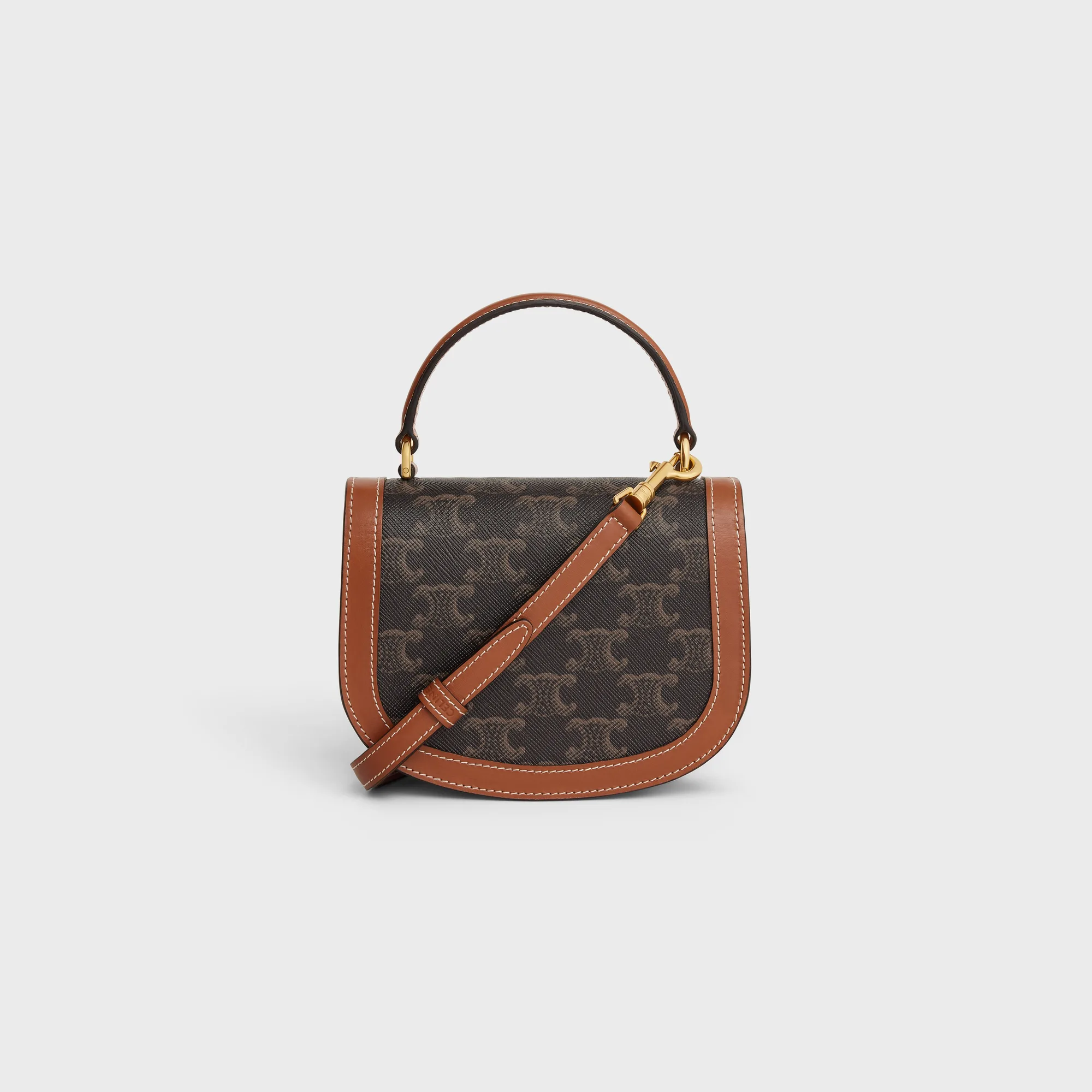 MINI BESACE CLEA in Triomphe canvas and calfskin