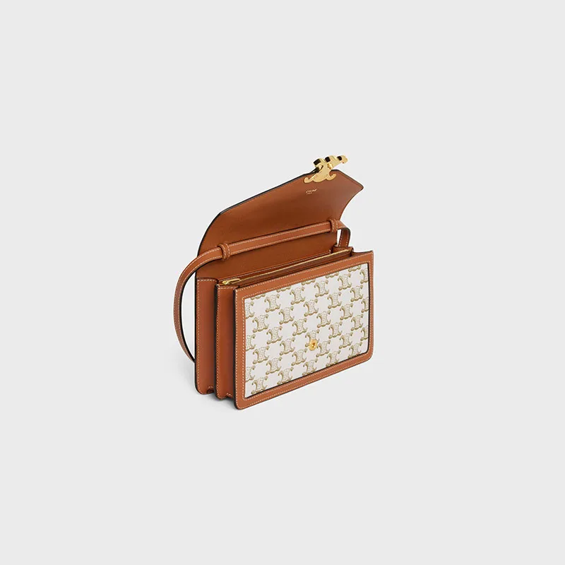 ENVELOPPE TRIOMPHE BAG IN TRIOMPHE CANVAS AND CALFSKIN