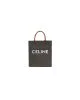 CELINE Vertical Cabas bag in calfskin with logo print and Celine print