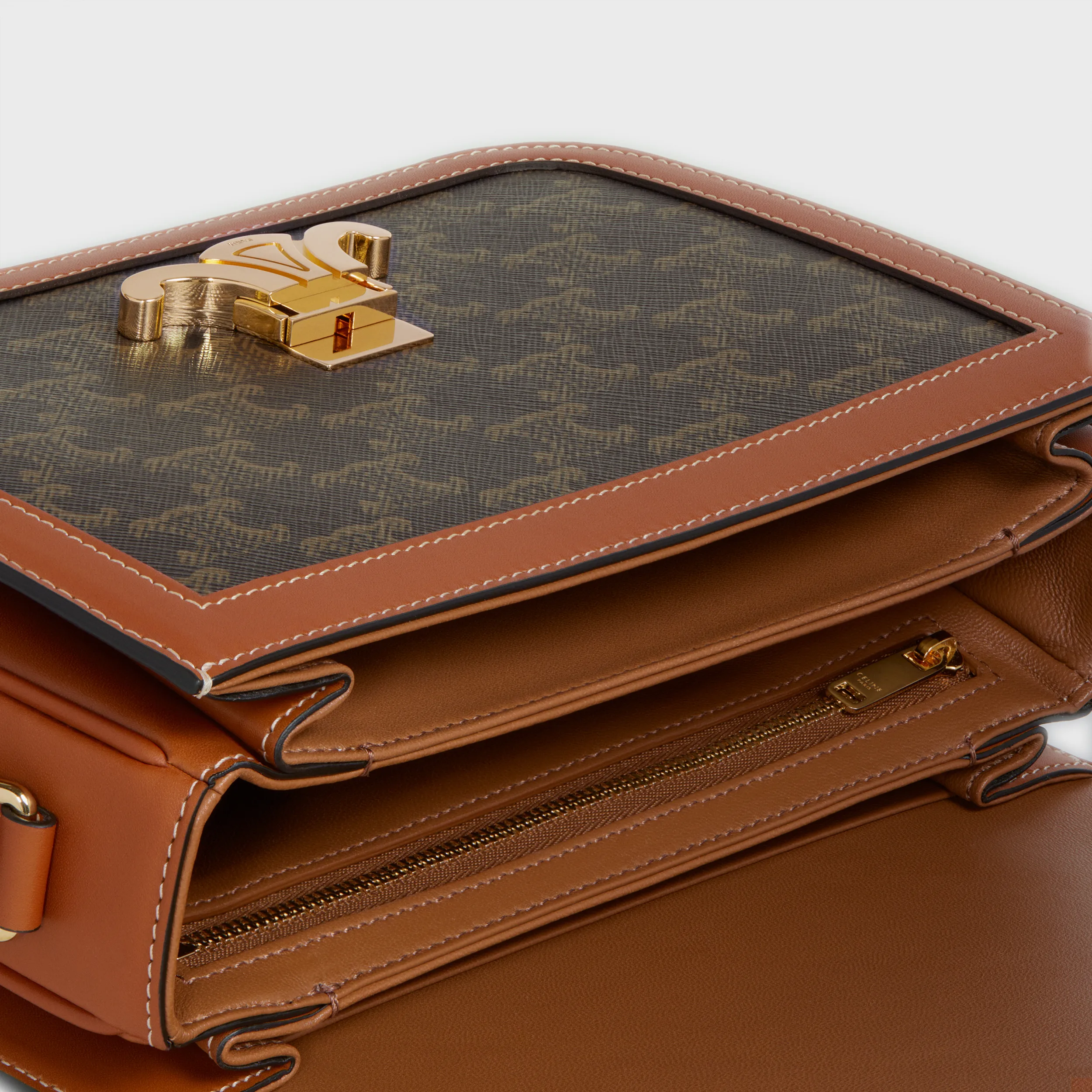 Classique Triomphe Bag in Triomphe Canvas and Calfskin