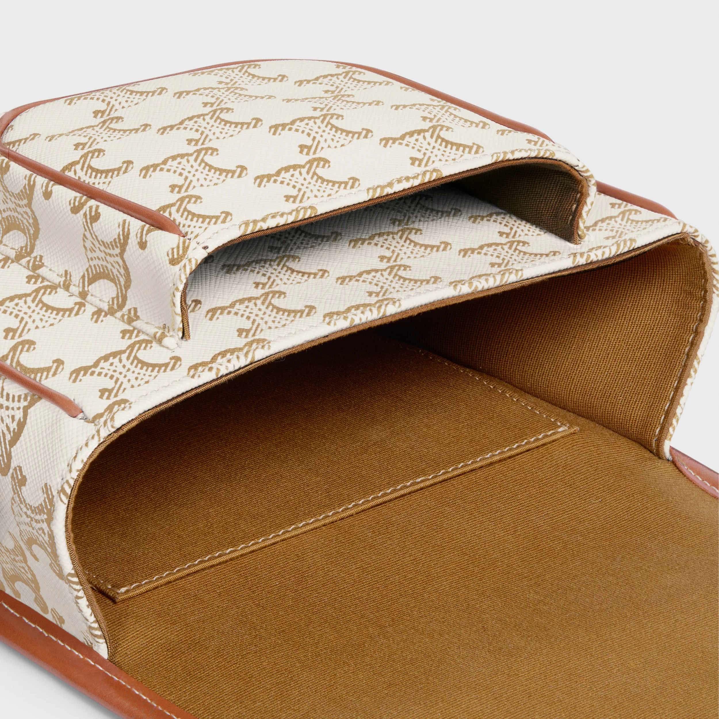 Medium Folco bag in Triomphe Canvas and calfskin