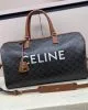 CELINE Medium duffle bag in logo-print calfskin