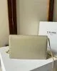 CELINE MARGO Shiny Calfskin Leather Chain Wallet
