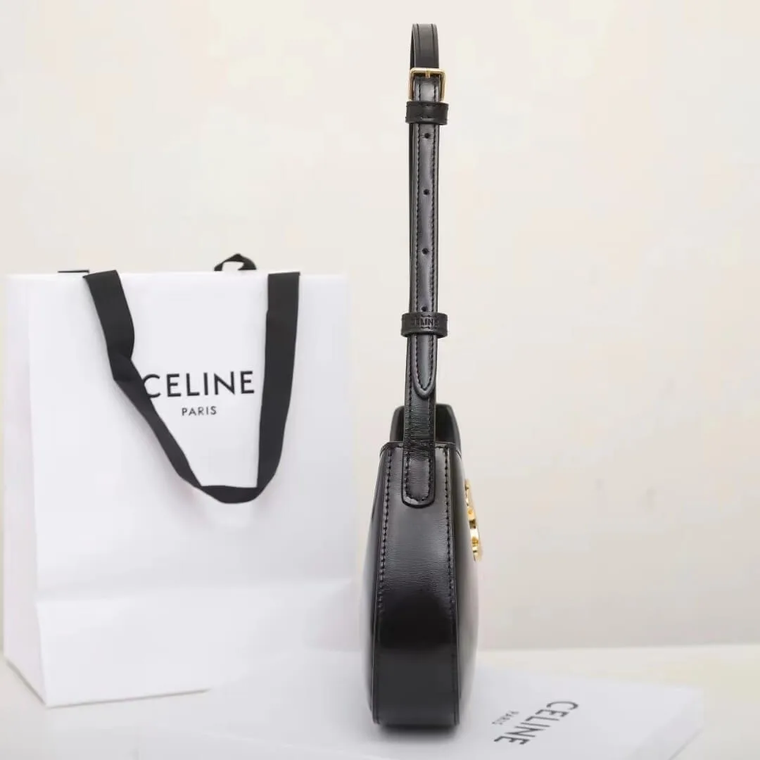CELINE TILLY medium bag in shiny calf leather