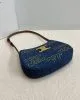 CELINE TILLY TRIOMPHE Medium Bag in Studded Denim and Calfskin