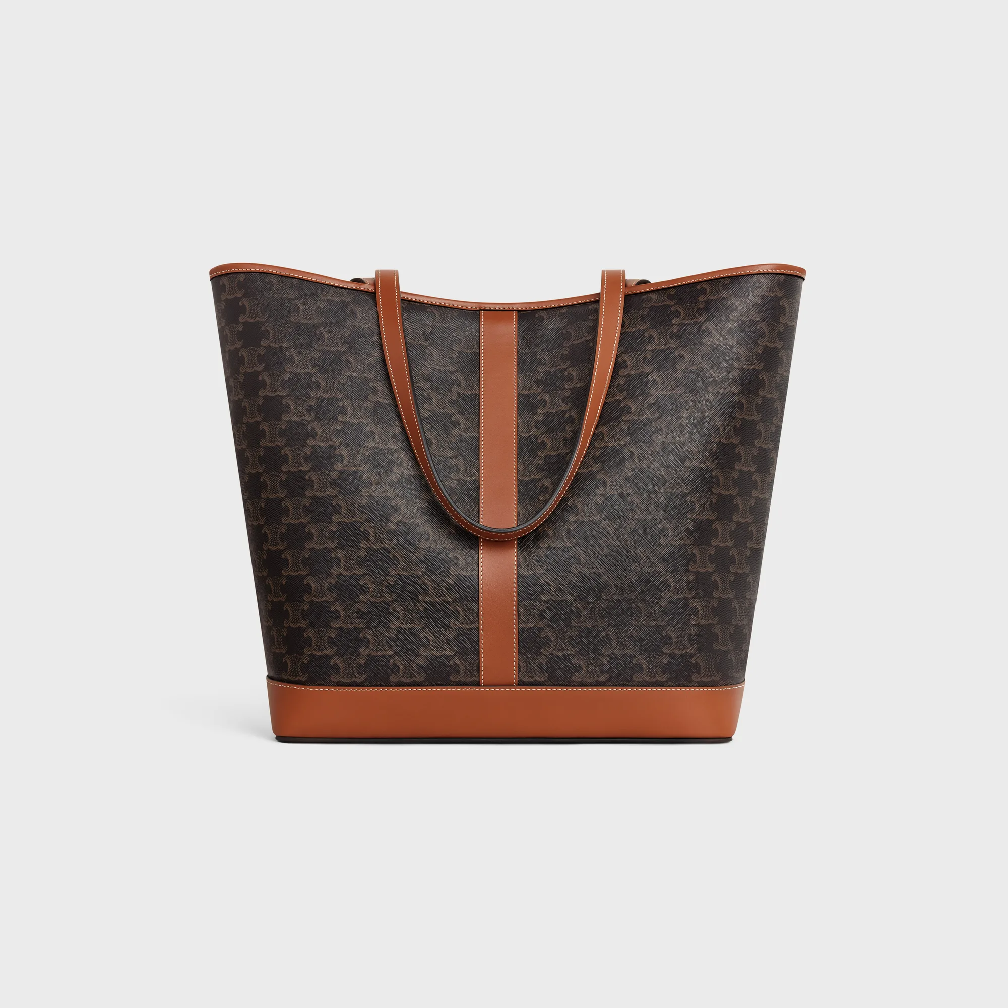MEDIUM CABAS in Triomphe Canvas and calfskin