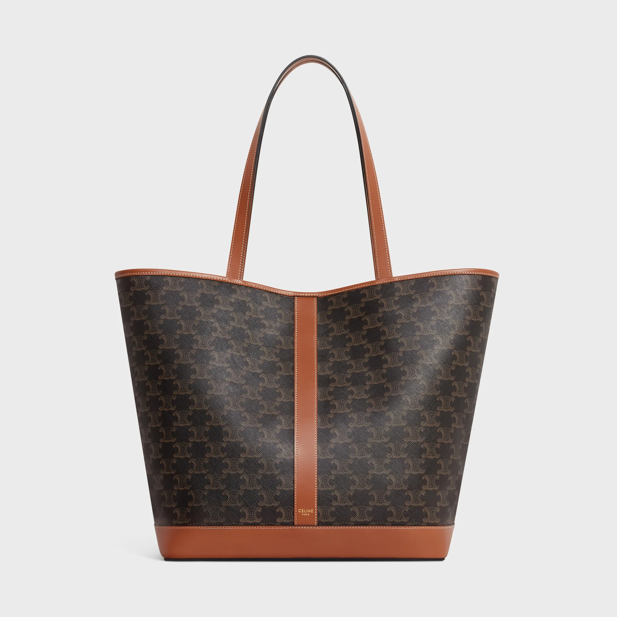 MEDIUM CABAS in Triomphe Canvas and calfskin