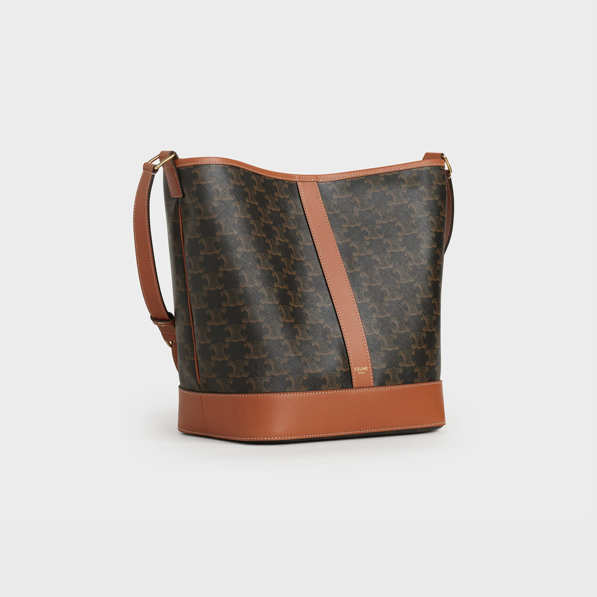 Medium Bucket in Triomphe Canvas and calfskin