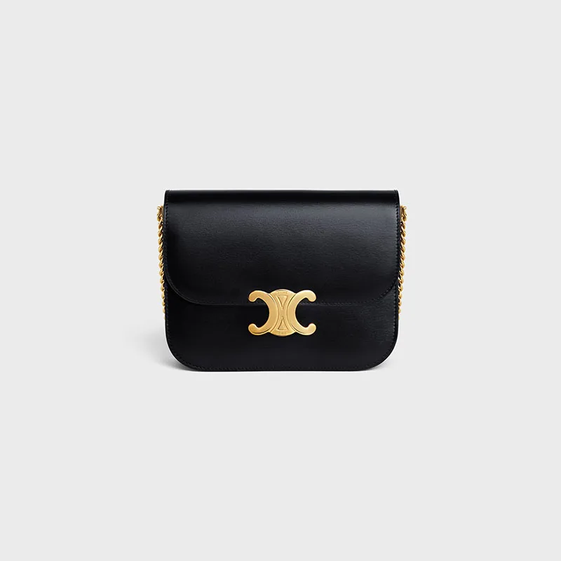 COLLEGE TRIOMPHE BAG IN SHINY CALFSKIN