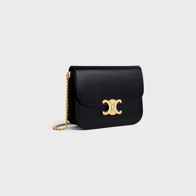COLLEGE TRIOMPHE BAG IN SHINY CALFSKIN
