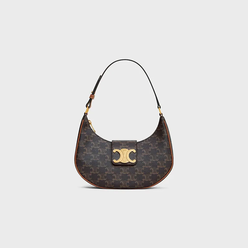 AVA TRIOMPHE SOFT BAG IN TRIOMPHE CANVAS AND CALFSKIN