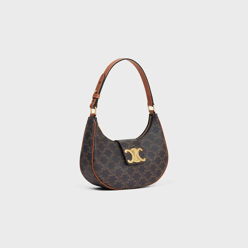 AVA TRIOMPHE SOFT BAG IN TRIOMPHE CANVAS AND CALFSKIN