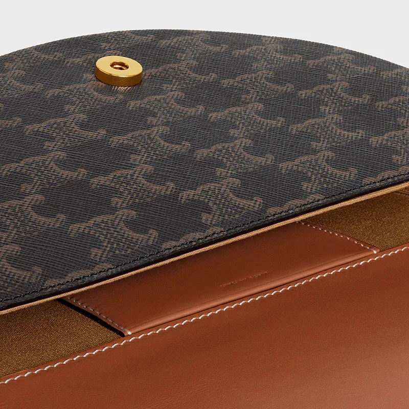 BESACE CUIR TRIOMPHE IN TRIOMPHE CANVAS AND CALFSKIN
