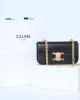 CELINE CLAUDE shiny cowhide leather chain shoulder bag