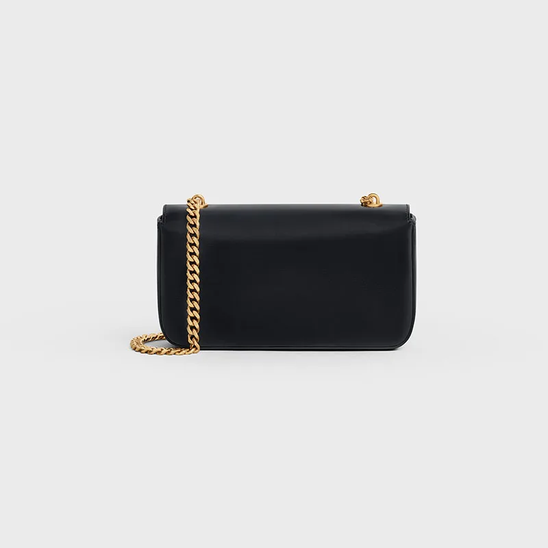 CHAIN SHOULDER BAG CUIR TRIOMPHE IN SHINY CALFSKIN