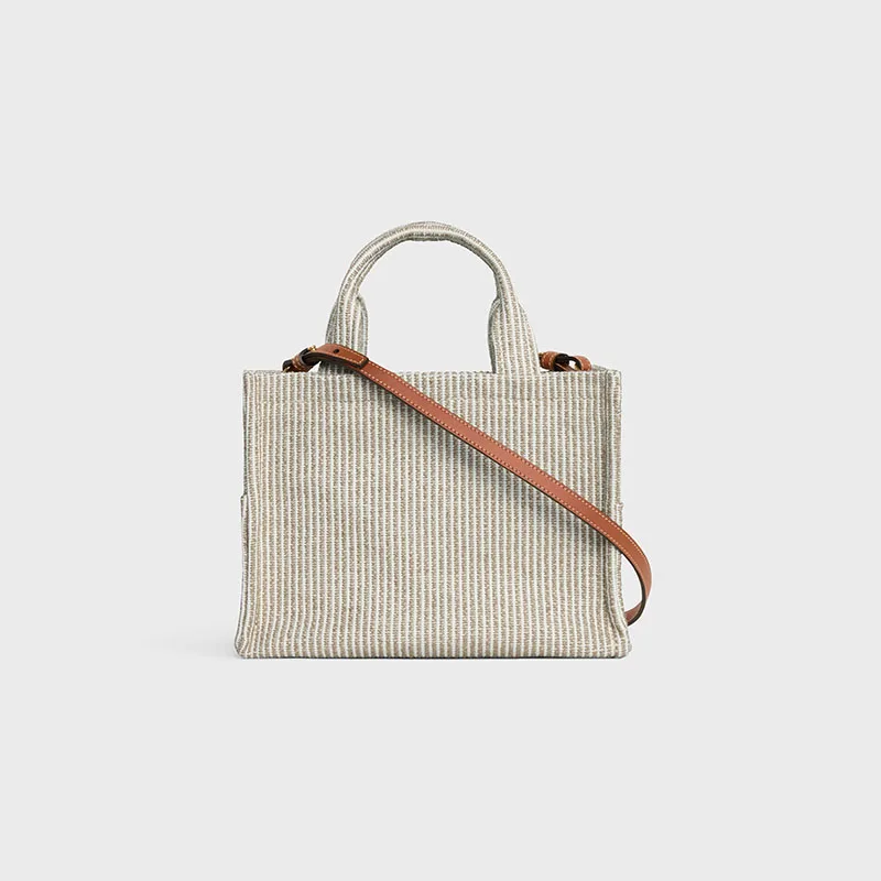 SMALL CABAS THAIS IN STRIPED TEXTILE