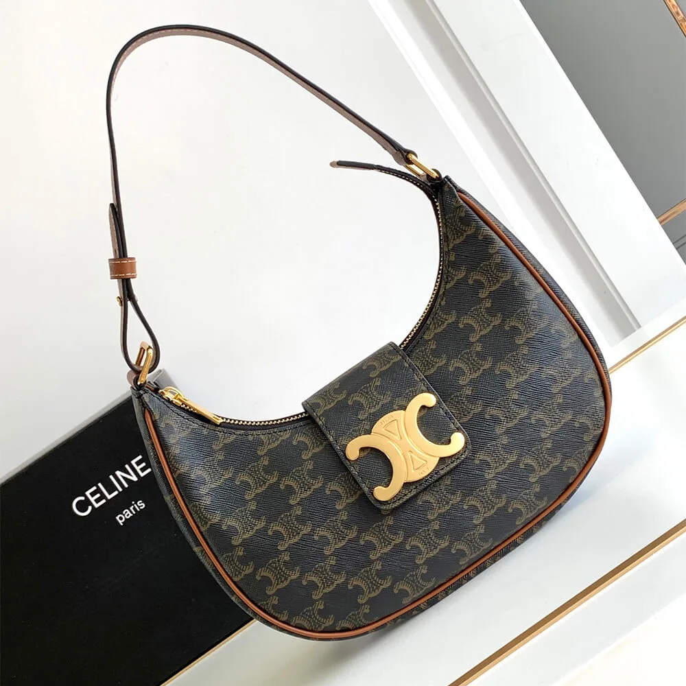 CELINE AVA TRIOMPHE medium bag with logo print
