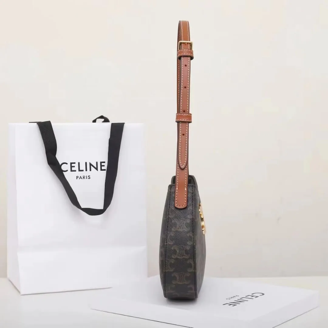CELINE TILLY medium bag in shiny calf leather