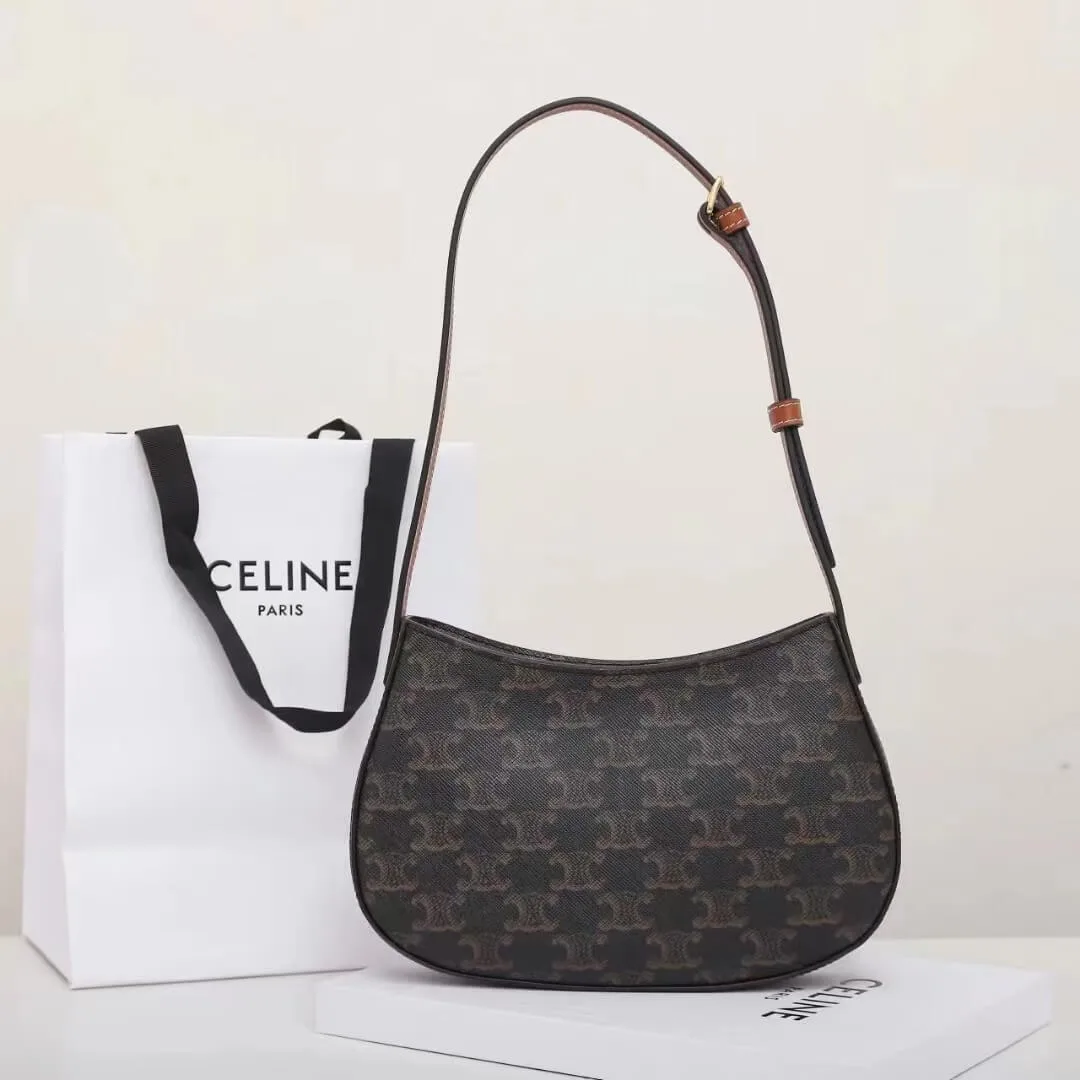 CELINE TILLY medium bag in shiny calf leather