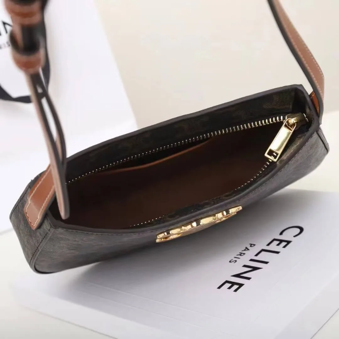 CELINE TILLY medium bag in shiny calf leather