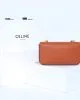 CELINE CLAUDE shiny cowhide leather chain shoulder bag