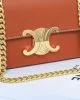 CELINE CLAUDE shiny cowhide leather chain shoulder bag
