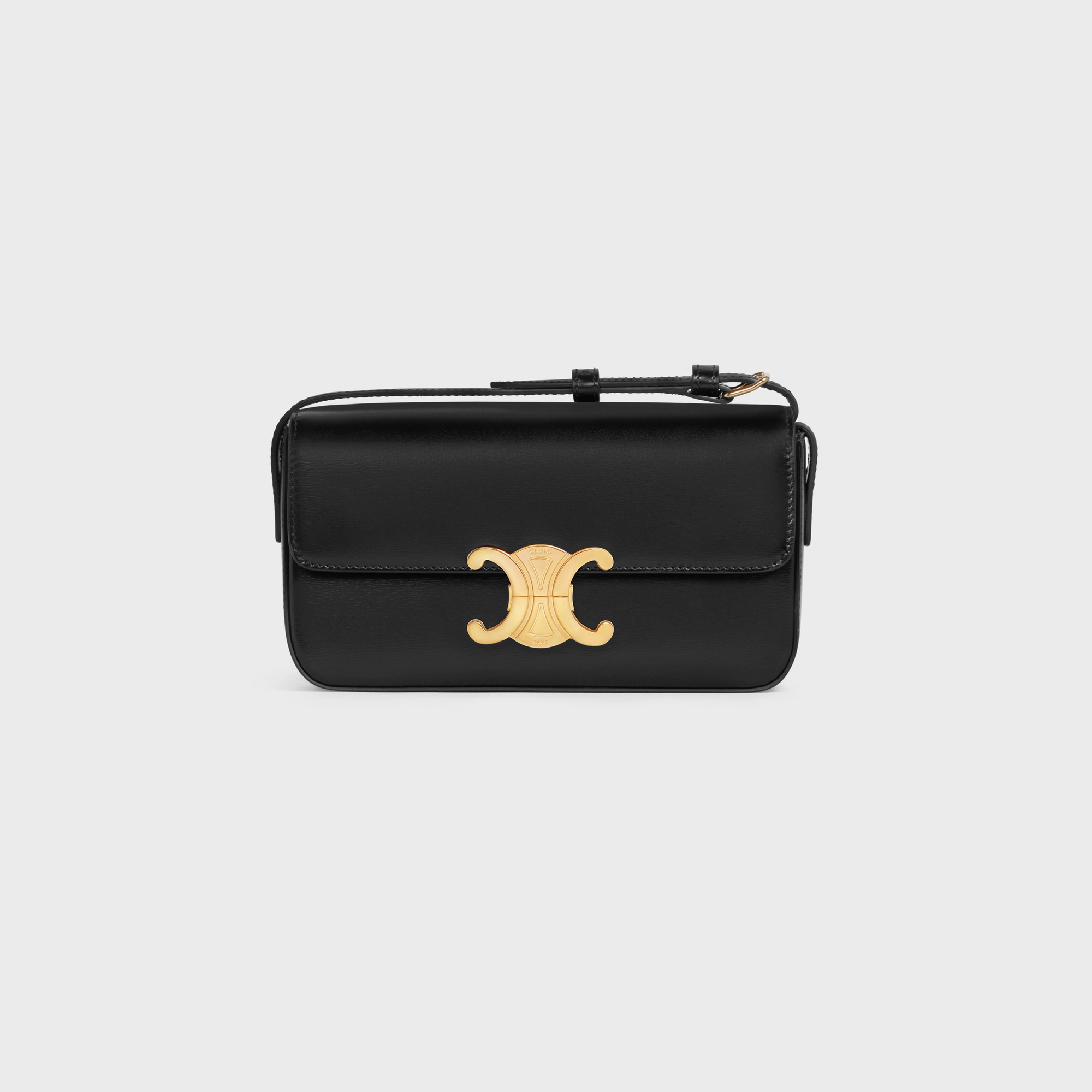 SHOULDER BAG CLAUDE in shiny calfskin