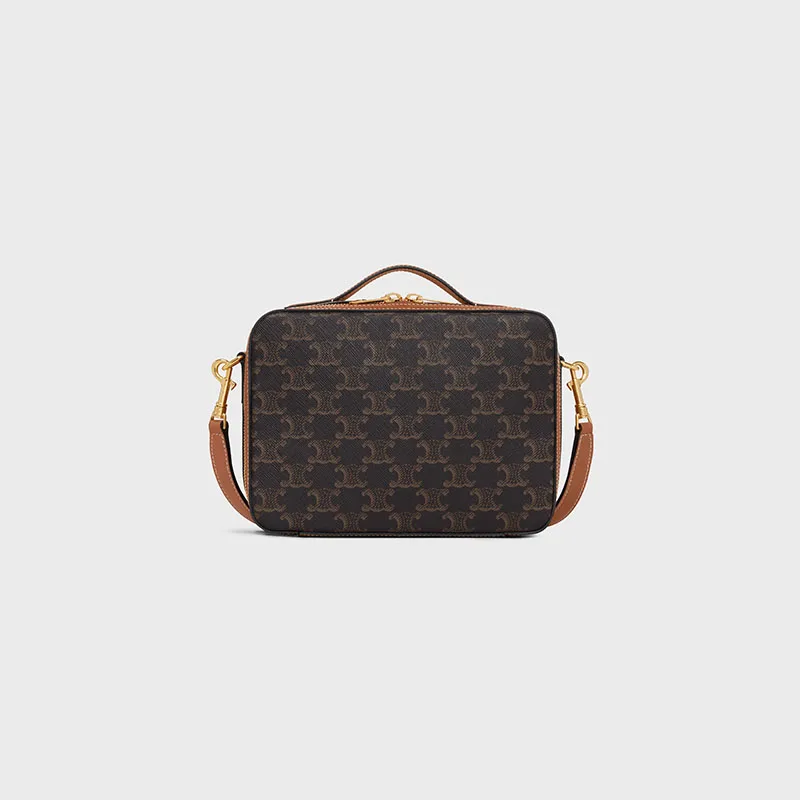 MESSENGER BOX IN TRIOMPHE CANVAS AND CALFSKIN