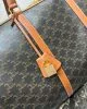 CELINE Large Travel Bag in Logo Print and Calfskin
