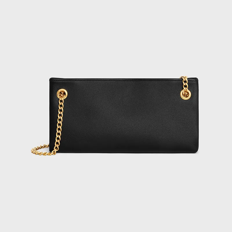 NEWSPAPER CHAIN BAG TRIOMPHE SOFT IN SUPPLE CALFSKIN