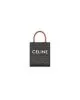 CELINE Mini Vertical Cabas Bag in Calfskin Leather with Logo and Celine Print