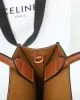 CELINE Mini Vertical Cabas Bag in Calfskin Leather with Logo and Celine Print