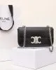 CELINE CLAUDE shiny cowhide leather chain shoulder bag