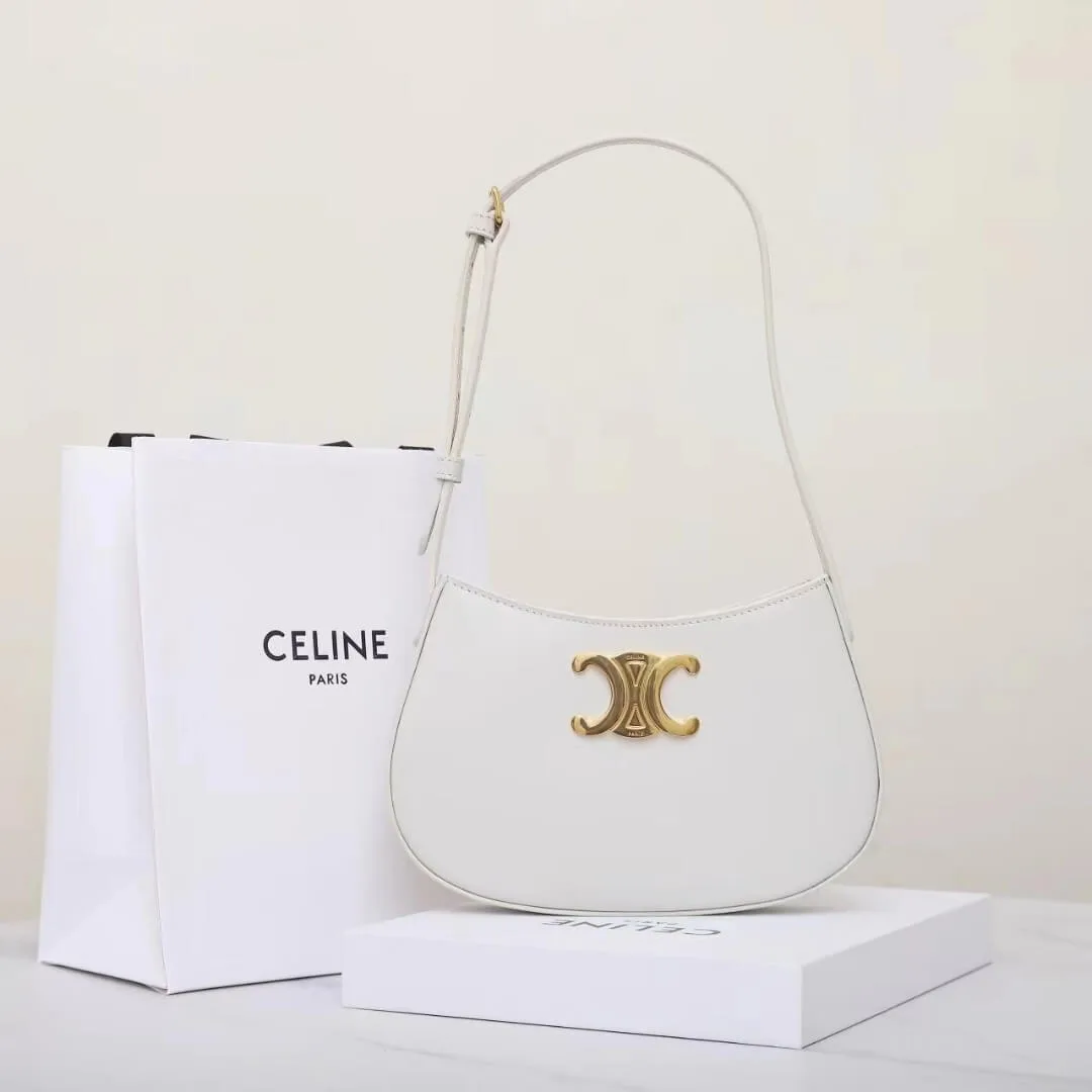 CELINE TILLY medium bag in shiny calf leather