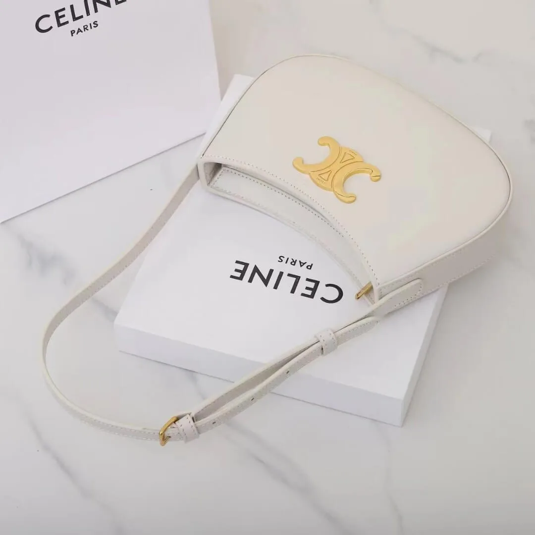 CELINE TILLY medium bag in shiny calf leather