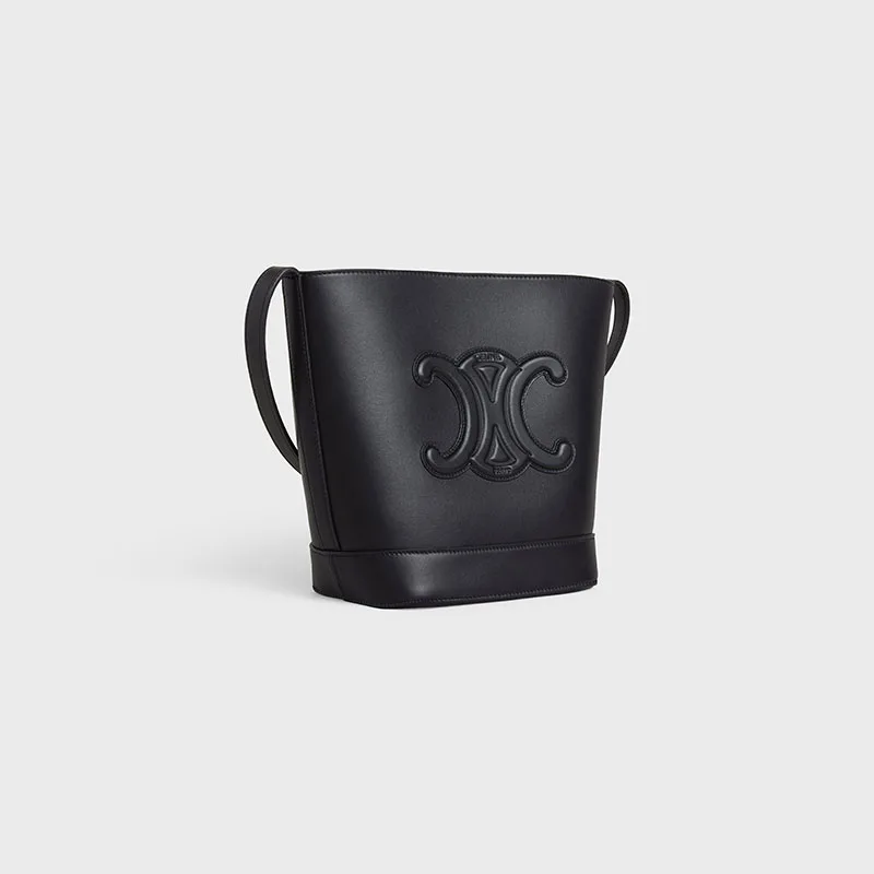 SMALL BUCKET CUIR TRIOMPHE IN SMOOTH CALFSKIN