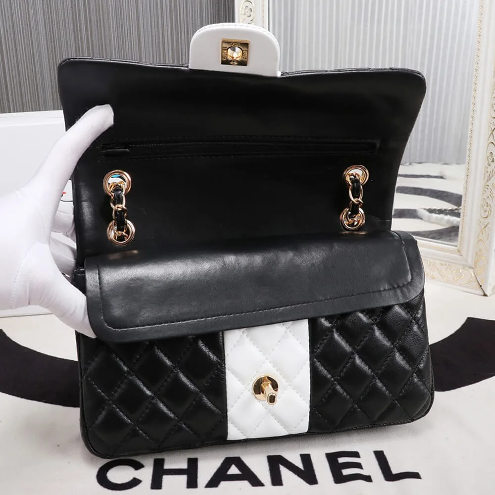 Chanel Classic Handbag Lambskin & Gold Metal A01112