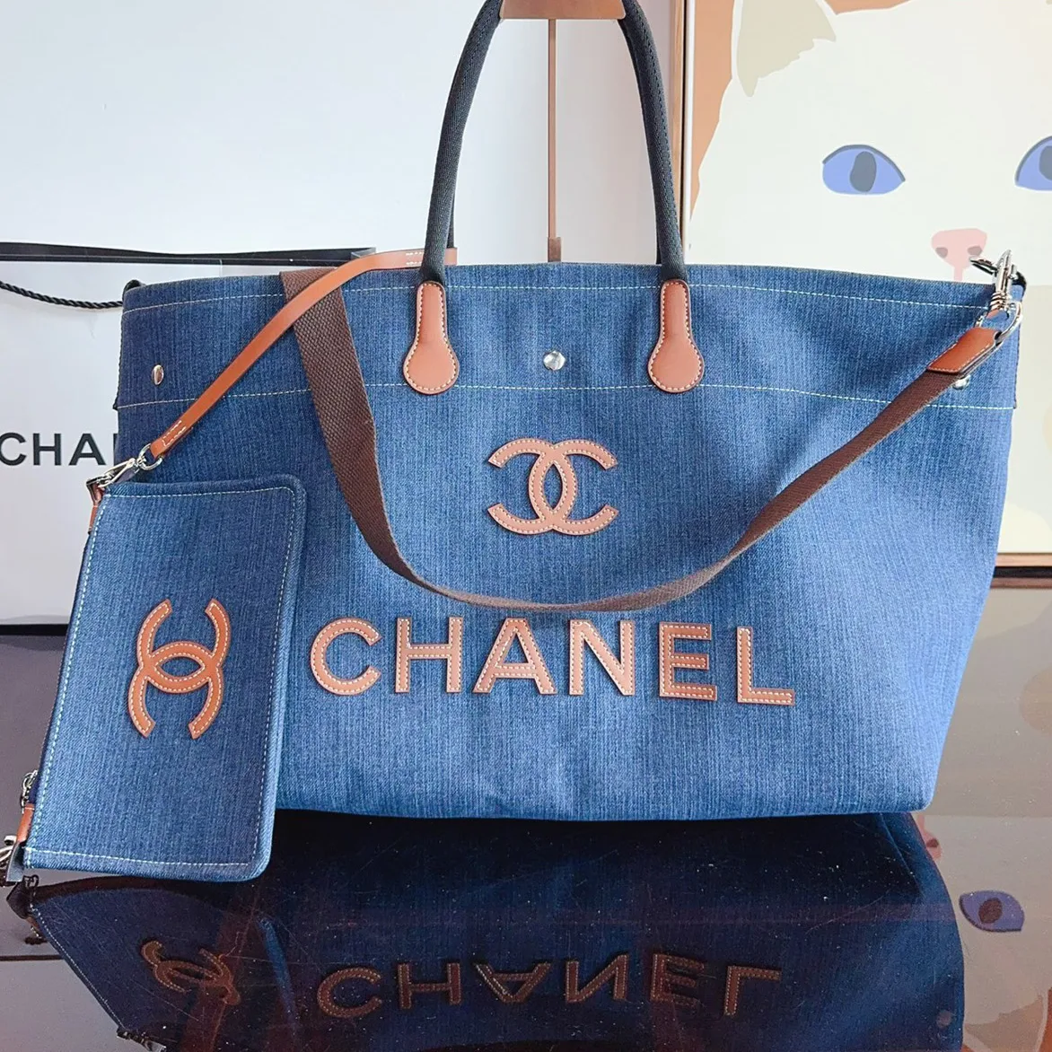 Large Deauville Shopping Tote Bag