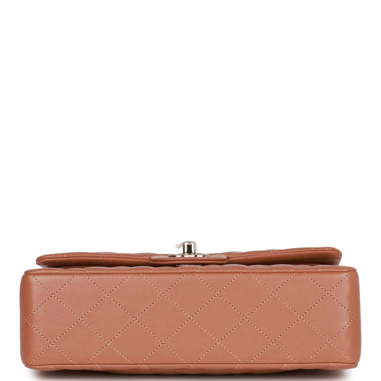 Small Classic Double Flap Bag Caramel Brown Lambskin Light Gold Hardware