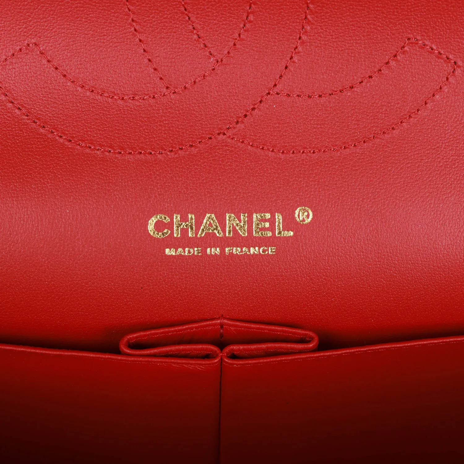 Jumbo Classic Double Flap Bag Red Caviar Light Gold Hardware