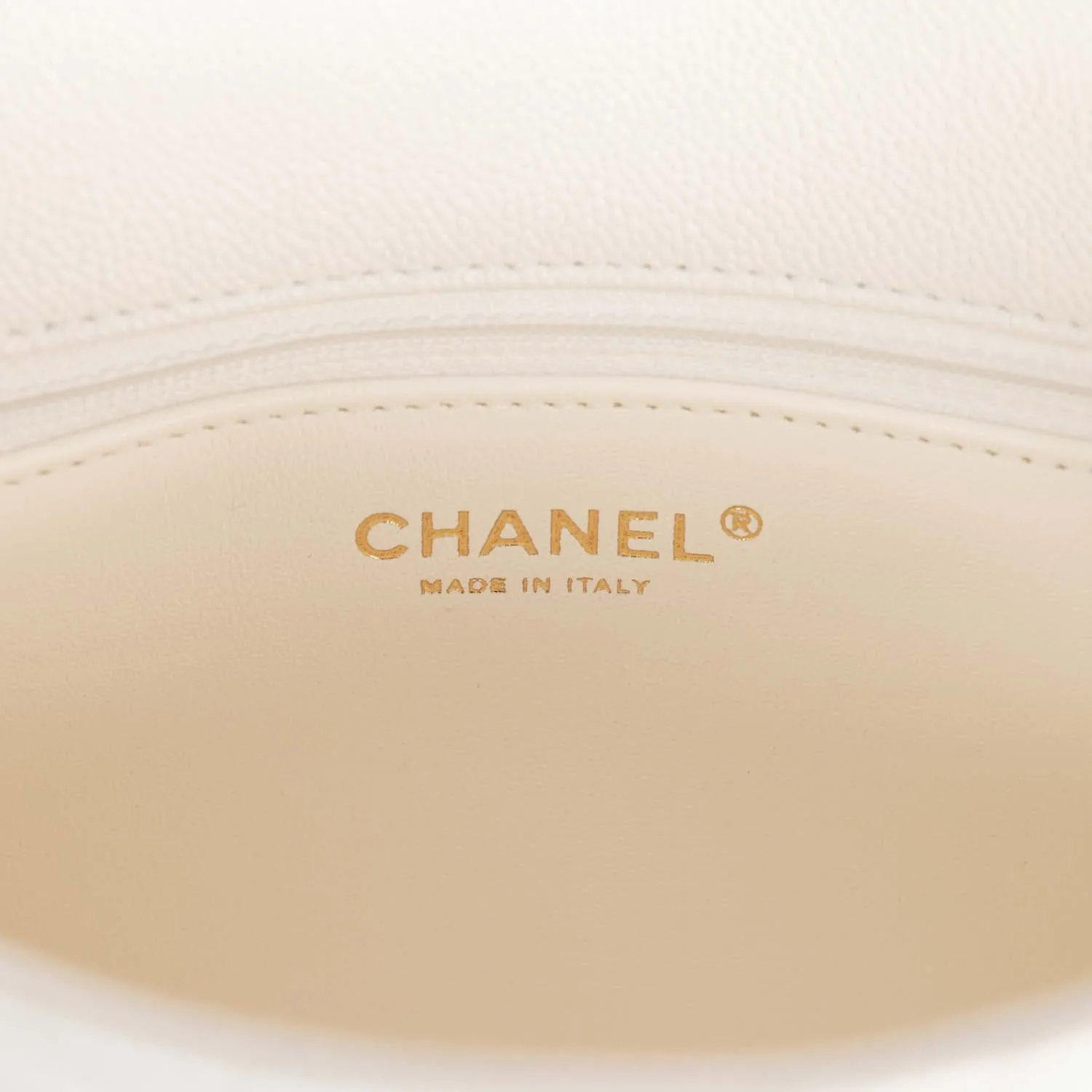 Medium Sweetheart Crush Flap Bag White Caviar Antique Gold Hardware