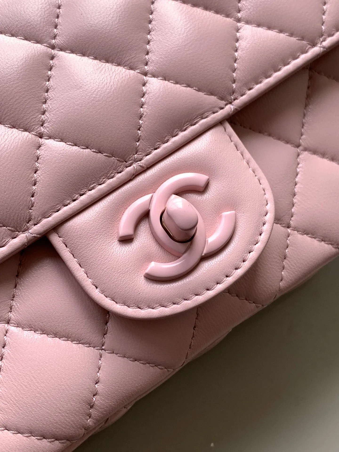 Chanel Mini Flap Bag with Top Handle-Light Pink
