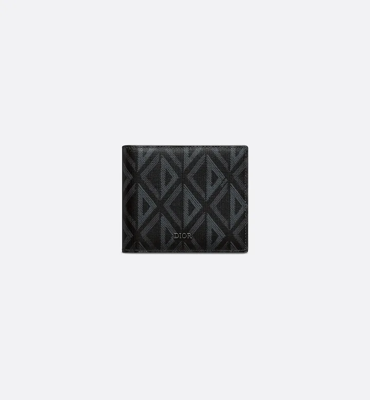 Bifold Wallet Black CD Diamond Canvas
