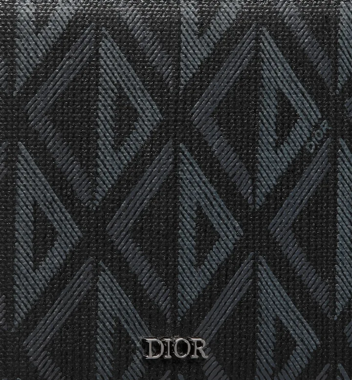 Bifold Wallet Black CD Diamond Canvas