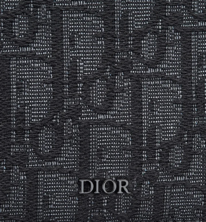 Wallet Black Oblique Jacquard