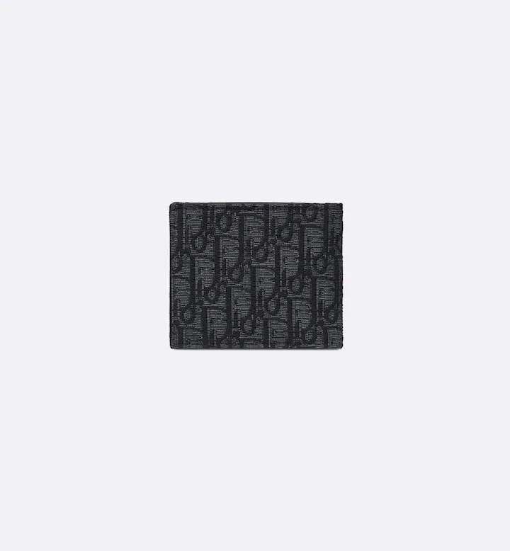 Wallet Black Oblique Jacquard